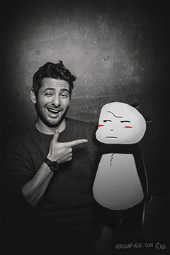 Giacomo Bevilacqua con il suo famoso A Panda piace Giacomo Bevilacqua con il suo famoso A Panda piace